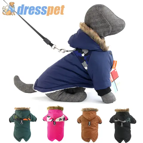 Warm winter dog coat for small pets dresspet