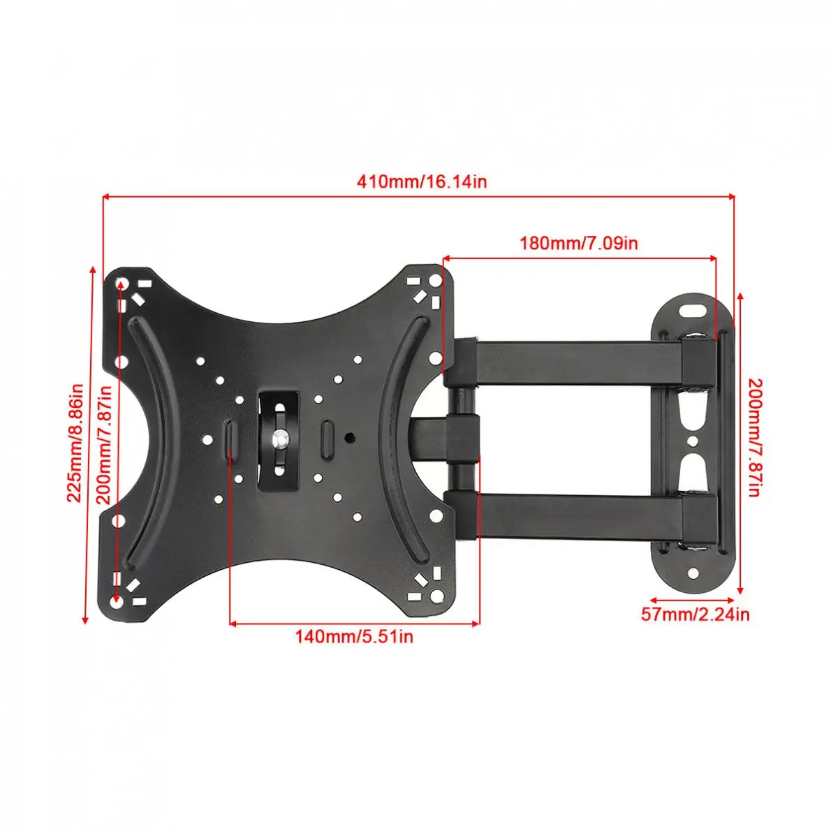 Universal 18KG Adjustable TV Wall Mount Bracket Flat Panel TV Frame Support 15 Degrees Tilt with Gradienter 14-42 Inch LCD LED