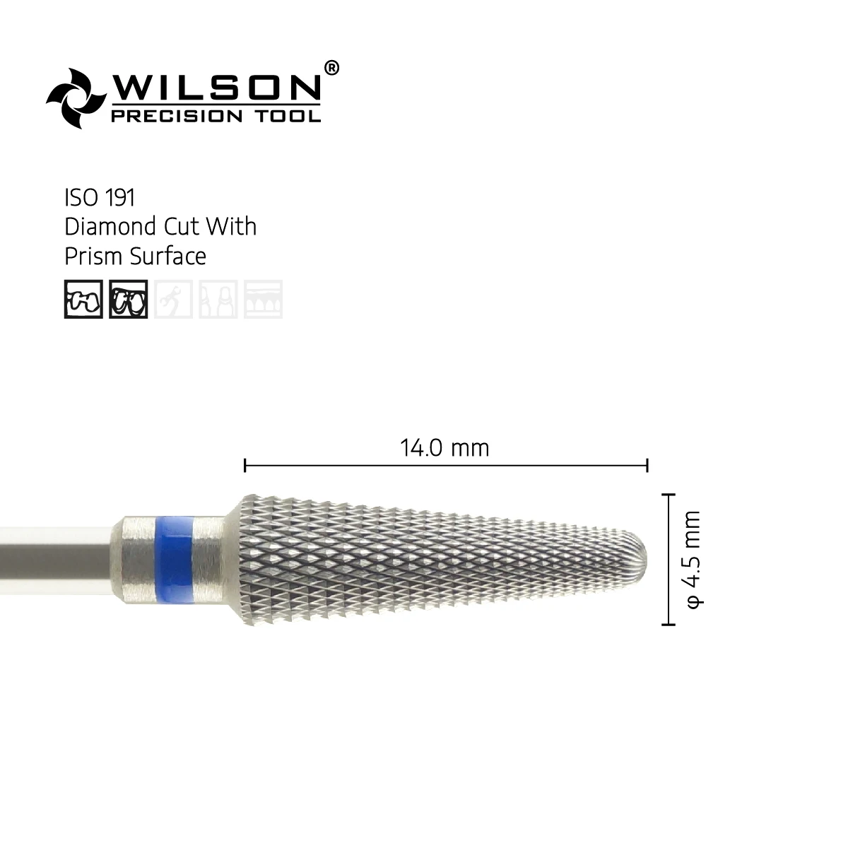 WILSON PRECISION TOOL 5001705-ISO 201 191 045 Tungsten Carbide Burs For Trimming Metal