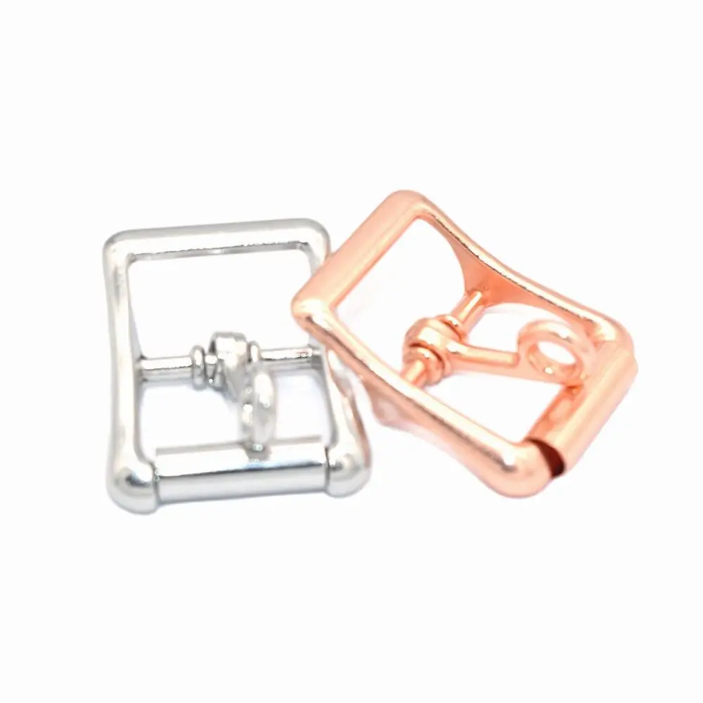 Rose Gold Pin Buckle Leather Belt Buckle Slide Adjuster Buckles Backpack Buckles Locking Pin Roller Buckle For Leather Collar an