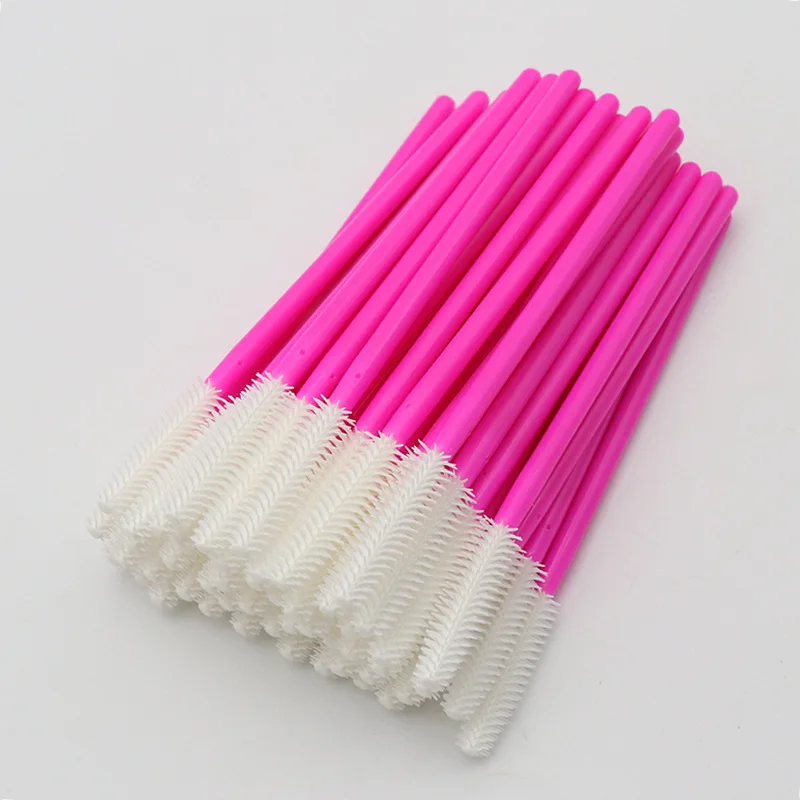 HOT 50 pcs Disposable Silicone Gel Eyelash Brush Comb Mascara Wands Eye Lashes Extension Tool Professional Beauty Makeup Tool