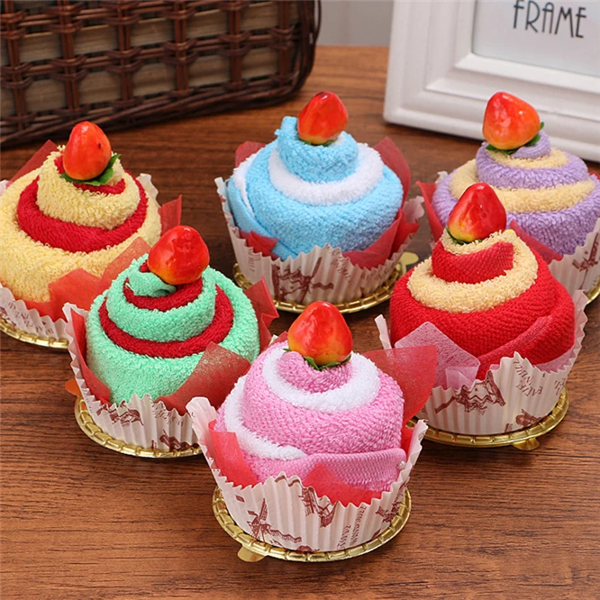 

10sets Cake towel Colorful Creative Gift Cotton towels lovely towel Wedding Christmas Mother's Day Teachers' Day Birthday Gift