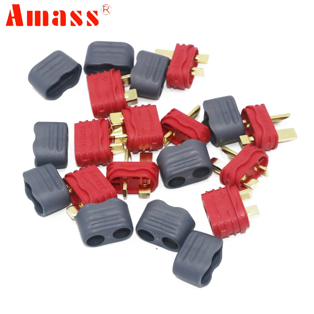 T plug Connector,5Pair Amass No-slip Tplug Connector 40A High Current For RC Battery/Multi-axis/Fixed-wing Model/Aircraft Toys