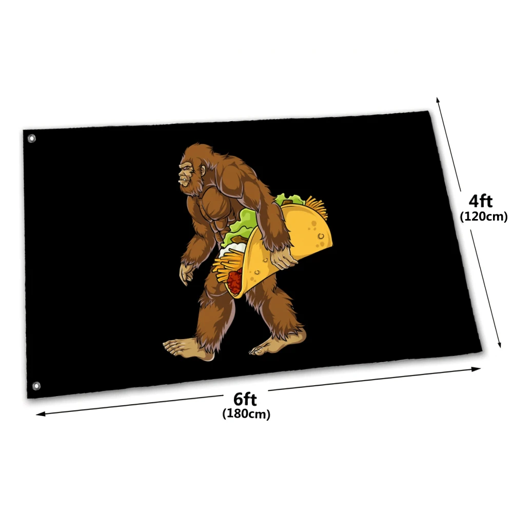 Funny Bigfoot Sasquatch Flags 90*150cm 120*180cm Banner Flag Indoor Outdoor Decoration The Size Pattern Can Custom Flag