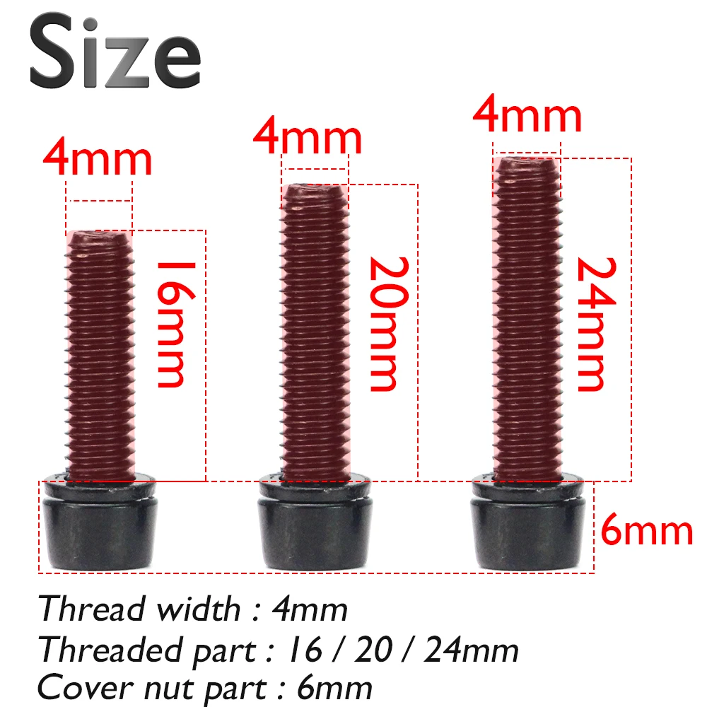 ODINZEUS-Alloy Cycling Screws, Mountain and Road Bike Handlebars, Bicycle Parts, High-Strength Alloy, 1-Piece