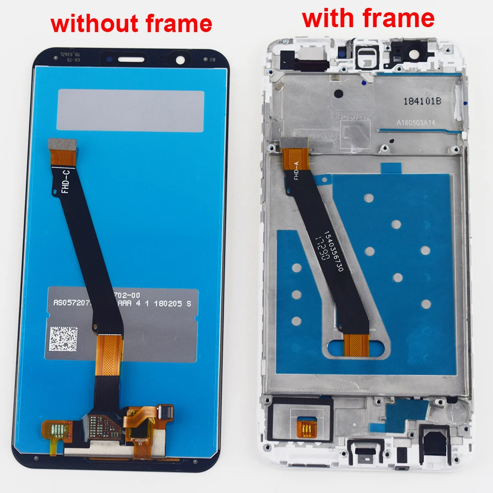 For Huawei Enjoy 7S LCD Screen P Smart 2018 FIG-LX1 FIG-LA1 LCD Display Panel Touch Screen Digitizer Sensor Glass Assembly Frame