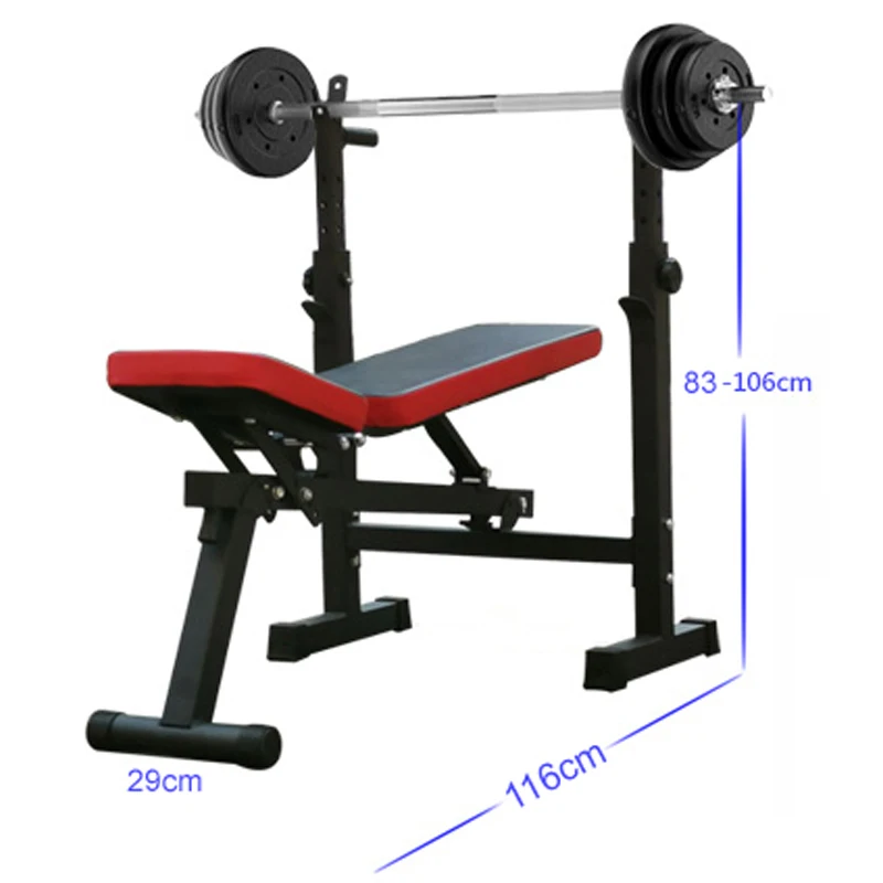 Multifunctional weightlifting bed bench press frame home fitness equipment bench press frame folding barbell frame bracket