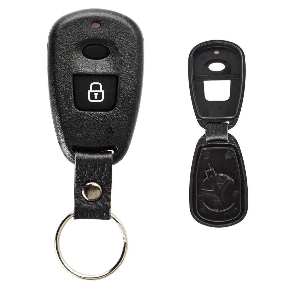 KEYECU 1 Pulsante/2 Tasto Chiave A Distanza Borsette Per Hyundai Sonata Elantra Santa Keyless Fob Caso di Sostituzione Con/nessun Luogo Batteria