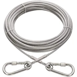 Steel Wire Tie Out Cable Dog Leash Heavy Duty Reflective Trolley Training Lead For Large Dogs