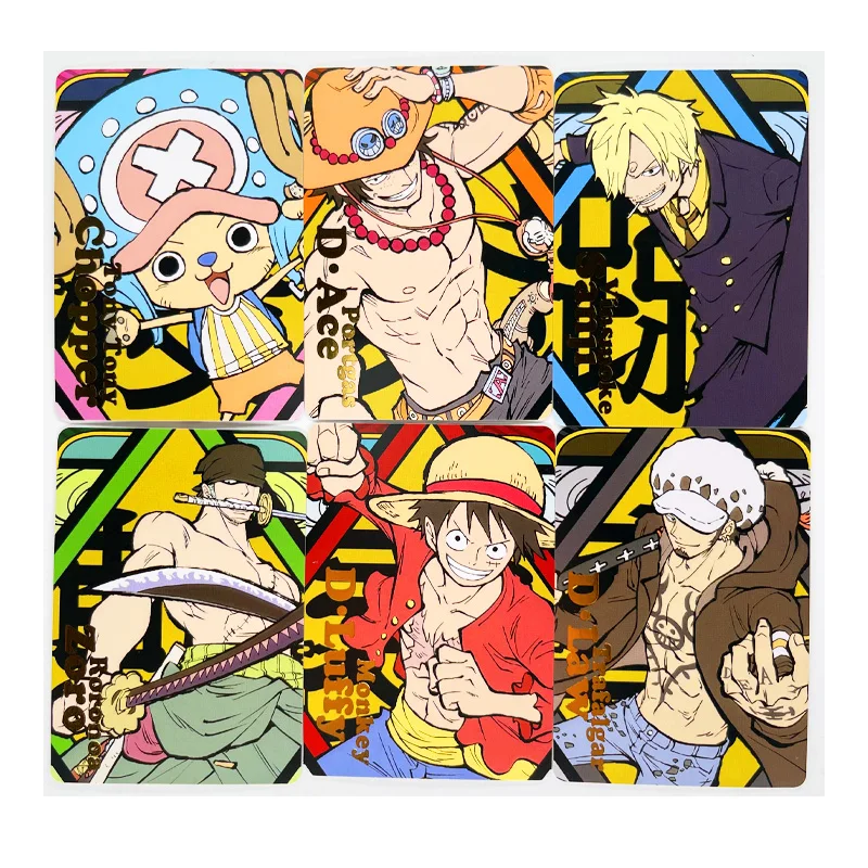 6pcs/set ONE PIECE Monkey D. Luffy Roronoa Zoro Sanji Chopper Toys Hobbies Hobby Collectibles Game Collection Anime Cards