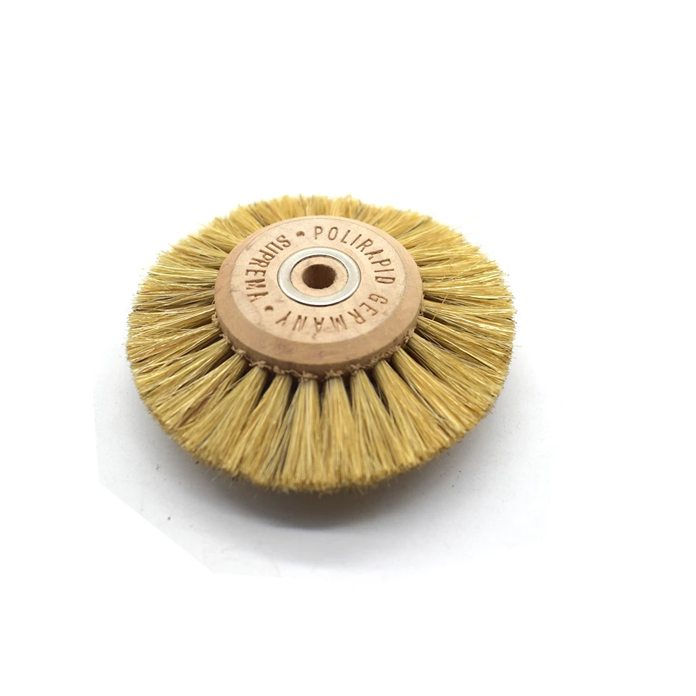 10PCS 78MM 4C Polishing Brushs Bristle Buffing Abrasive Brush with Wood Center Jewelry Tools