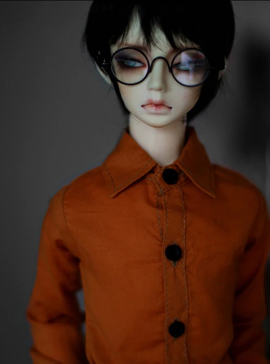 G10-256  1/4 1/3 Uncle SSDF POPO68 SD BJD MSD doll baby clothes Orange basic base shirt 1pcs