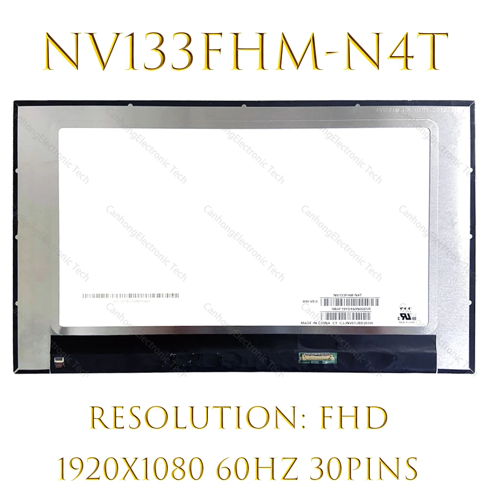 

13.3-Inch Laptop Lcd Display NV133FHM-N4T Matrix For 30Pins 60hz eDP IPS 45% NTSC FHD 1920X1080 LED Screen Panel