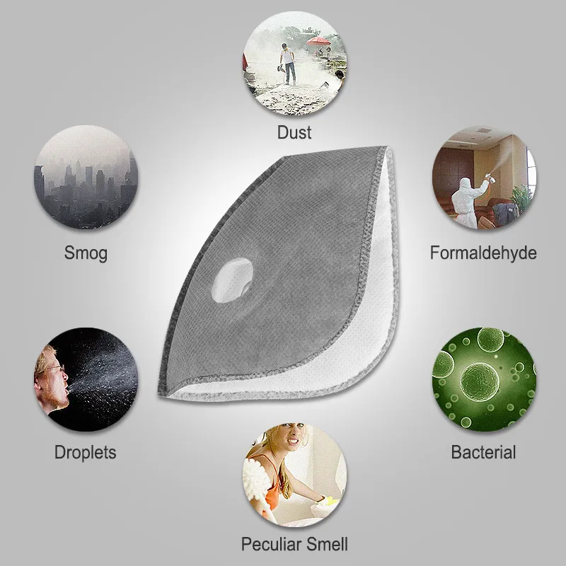 الغبار قناع مكافحة التلوث تنفس PM2.5 الغبار سلامة قناع قابل للغسل ركوب قناع الغبار قناع 1 قطعة + 4/8 فلتر حشيات حار!