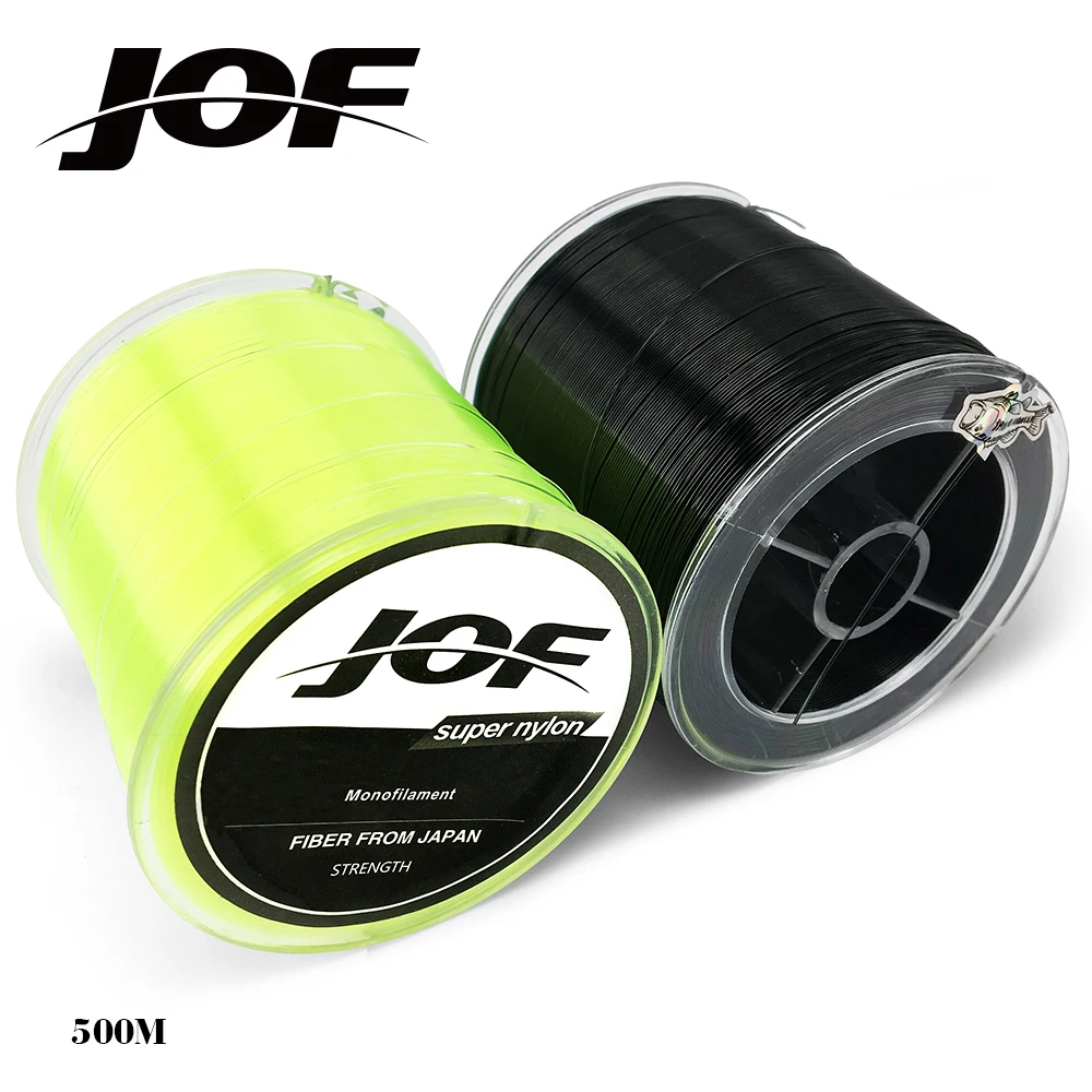 JOF Nylon Fishing Line 500m Extreme Strong Monofilament Fishing Line  5 LB-30 LB