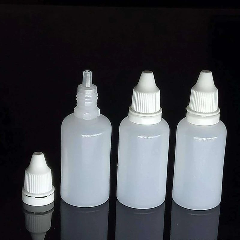 1000 adet 10ml/15ml/20ML boş plastik sıkılabilir damlalık şişeler göz sıvı damlalıklı doldurulabilir şişeler