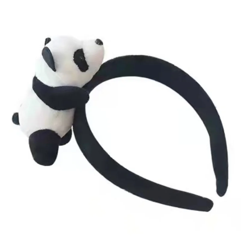 

20pcs Party Panda Headband Scrunchies Brooch Hairpin Favors Birthday Gift Animal Hair Bands Plush Halloween Costume Cosplay