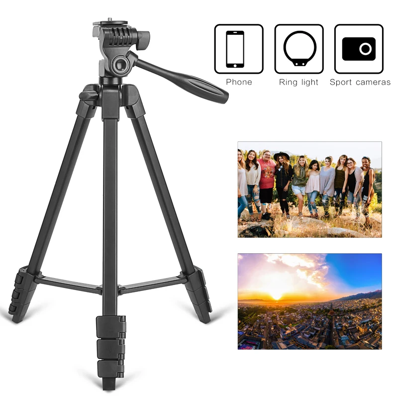 ZOMEI T90 Lightweight Tripod Professional Bluetooth Remote Control Tripode Stand with Phone Holder for Camera Gopro Smartphone