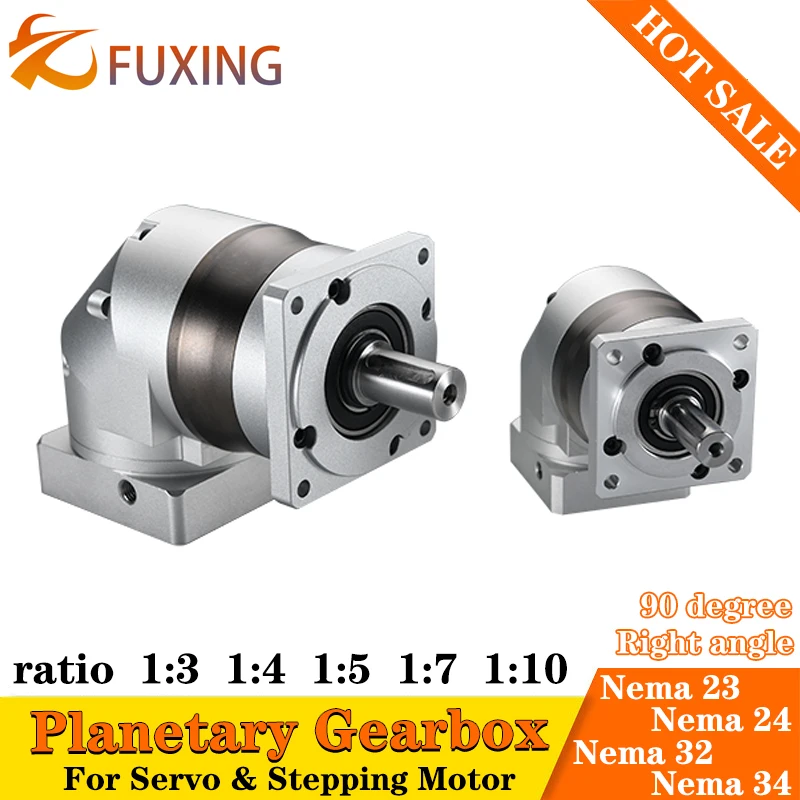 

PZF85A Right Angle Precision Planetary Gearbox 90 Degree Gear Reducer For Nema 34 Stepping Motor or 400w 750w Servo Motor