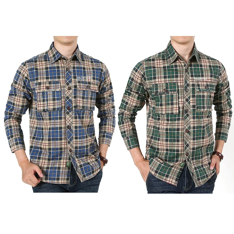 Self Defense Tactical Plaid Men Anti Cut Knife Resistant Shirt Fashion Slim Flexible Invisible Fbi Safety Clothing M-4XL 3 color