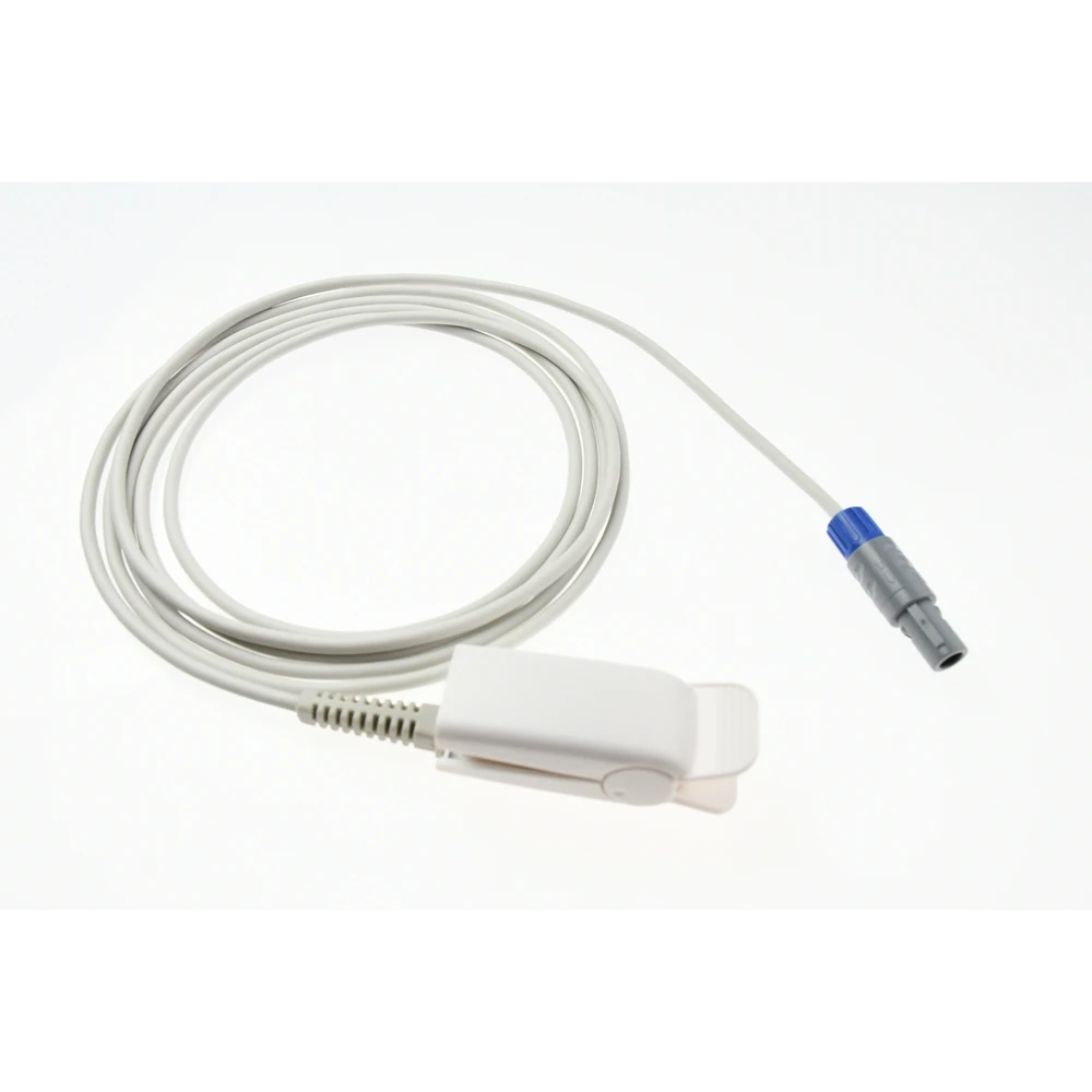 Wiederverwendbarer SPO2-Sensor mit langem Kabel, Fingerclip für Erwachsene, Kinder und Neugeborene, für COMEN star8000digital, 6-polig – Detail 2