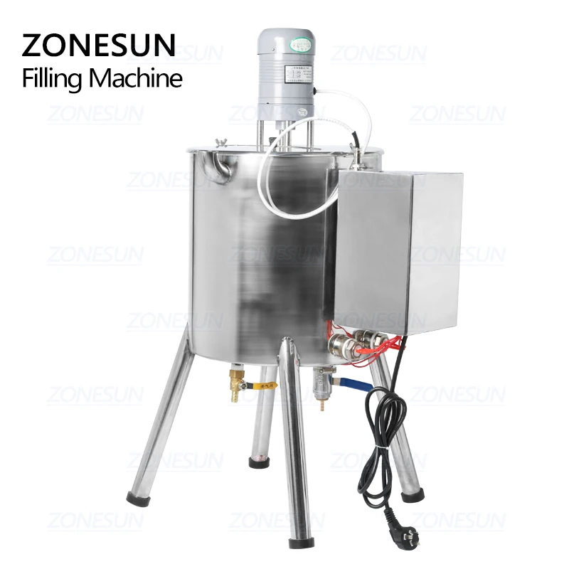 Zonesun batom aquecimento mexendo máquina de enchimento com tanque aquecedor de mistura hopper quente para chocolates crayon artesanal sabão fillier