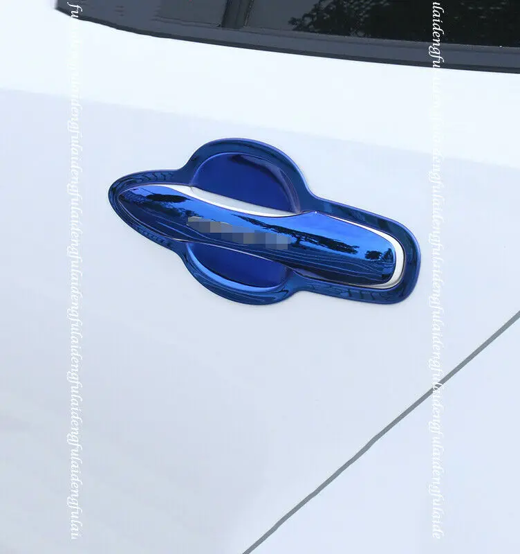 For Toyota Corolla 2019-2021 Blue Titanium Car Door Handle+Door Bowl Moulding Cover Trim Car Accessories