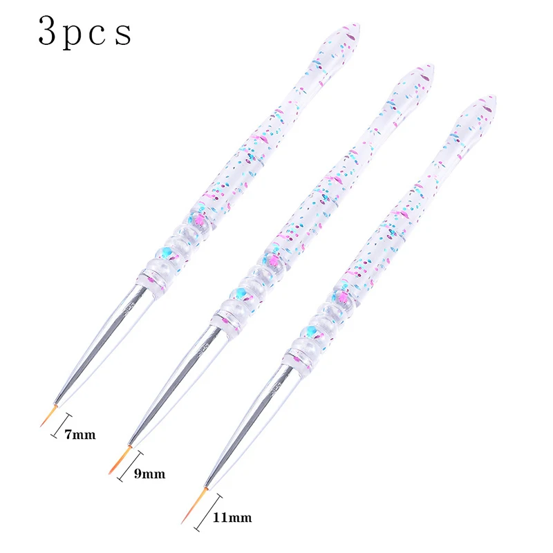 Art style 3PC DIY nail set is used to repair the nail ultra -thin line drawing pen