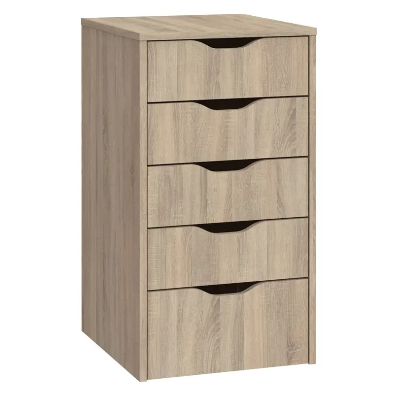 EKO 5 drawers Oak Aurora Office Office Office modern furniture storage 71x40x43 cm drawers