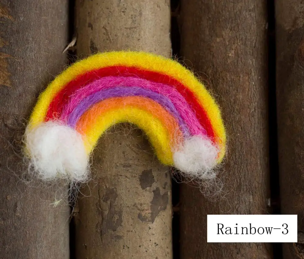 2021 Novel Wool Felt Rainbow Newborn Photography Prop Handmade Studio Photo Accessories Baby Shooting