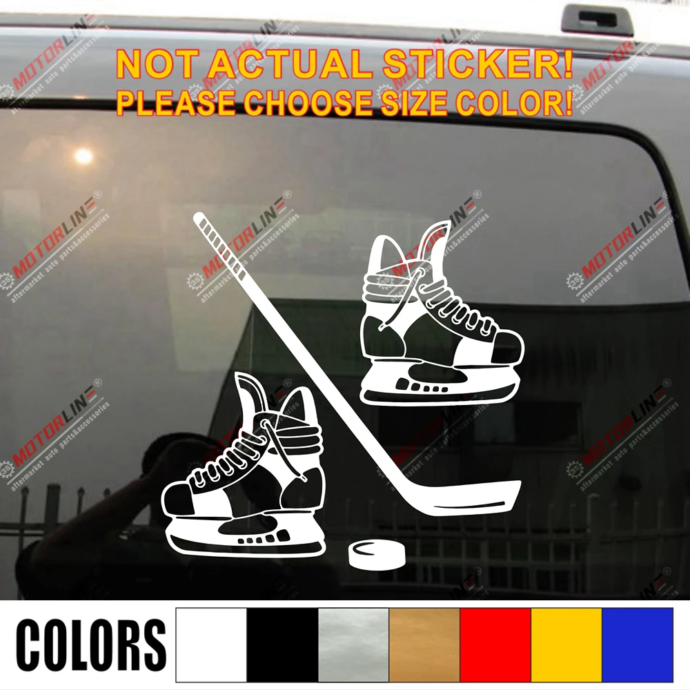 Hockey Gear Decal Sticker Car Vinyl pick size color die cut no background