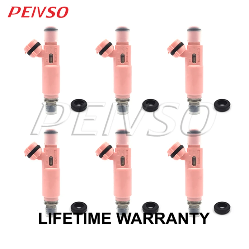 

PEIVSO 2/6pcs 195500-4140 MR507376 Fuel Injector For Mitsubishi Pajero Sport 6G72 3.0 V6 V73 1955004140