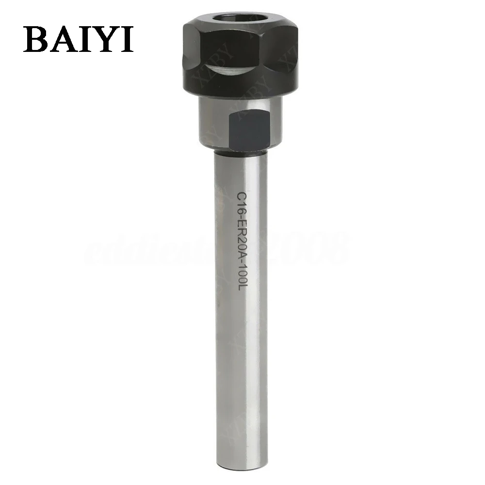 1pc Collet Chuck Holder C8 C12 C16 C20 for ER8 ER11 ER16 ER20 Collet 100L 150L Extension Straight Shank ER11A ER16A ER20A