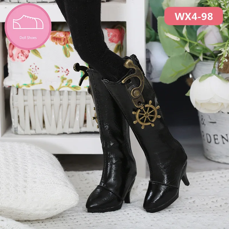 BJD Doll shoes apply to 1/4 size  sd minifee fashion high boots leather shoes high heels doll accessories