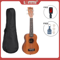 LOMMI Full Pack 21 Inch Ukelele Mahogany Neck Soprano Ukulele 4 String Hawaii Guitar Musical Gifts Instrument Mini Guitarra Uke