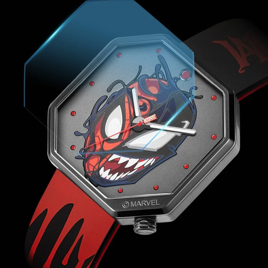 Disney Original Marvel The Avengers Venom Antique Men 50m Waterproof Clock Male Watch Quartz WristWatch Relogio Masculino 2020