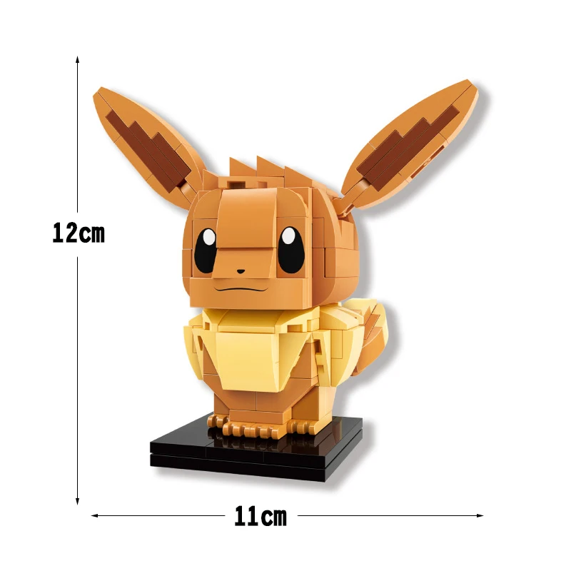 BrickHeadz Pokemon Pikachu Elf Ball Pocket Monsters Building Blocks Bricks Set Classic Anime Movie Dolls Model Kids Cartoon Toys