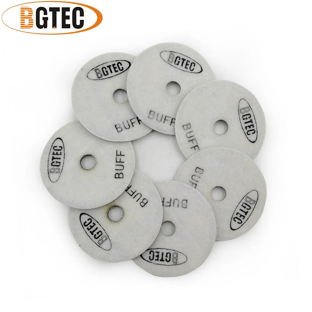 BGTEC 4 дюйма 7 шт. # BUFF профессиональные влажные Алмазные Гибкие Полировальные колодки 100 мм гранит, мрамор, керамический шлифовальный диск