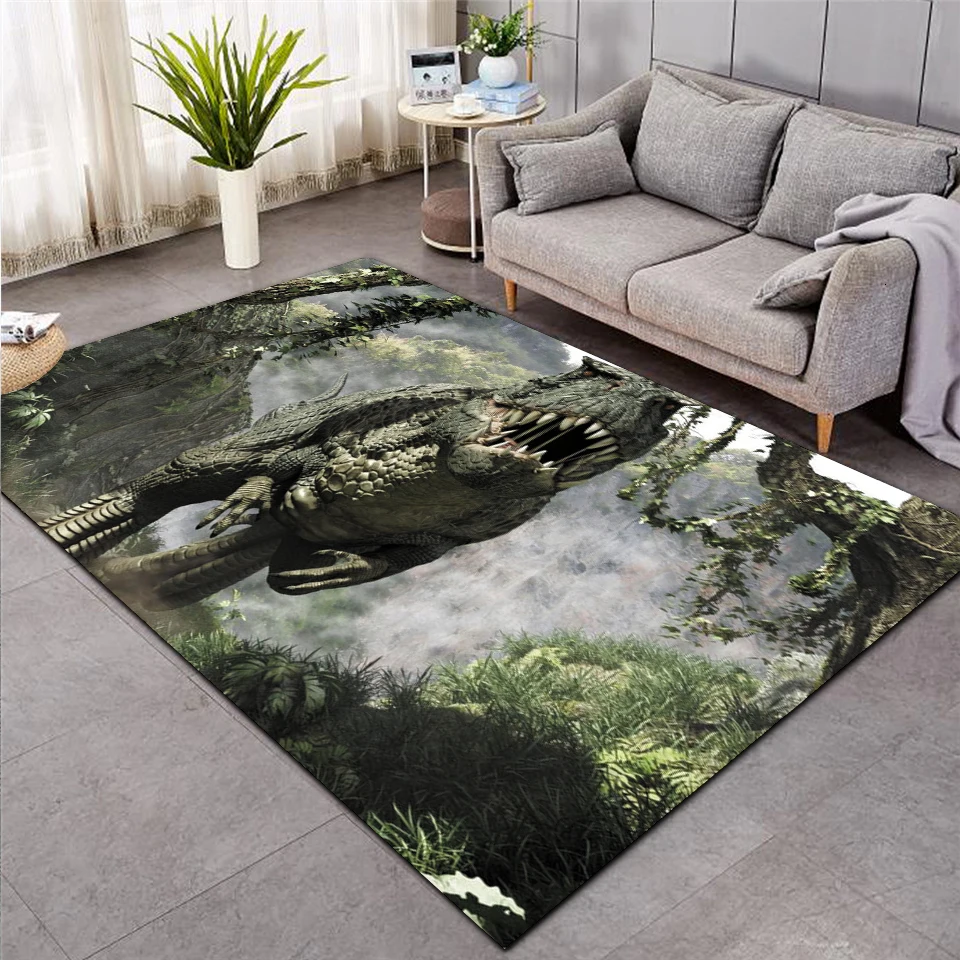 dinosaur Shaggy Anti-Skid Floor Mat 3D Carpet Non-slip rug Dining Room Living Room Soft Child Bedroom Mat Carpet Home Decor 016