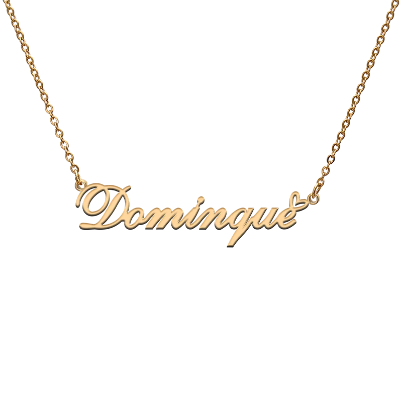 

Custom Personalized Name Necklaces for Dominque Best Friends Birthday Christmas Mother Days Jewelry Gifts