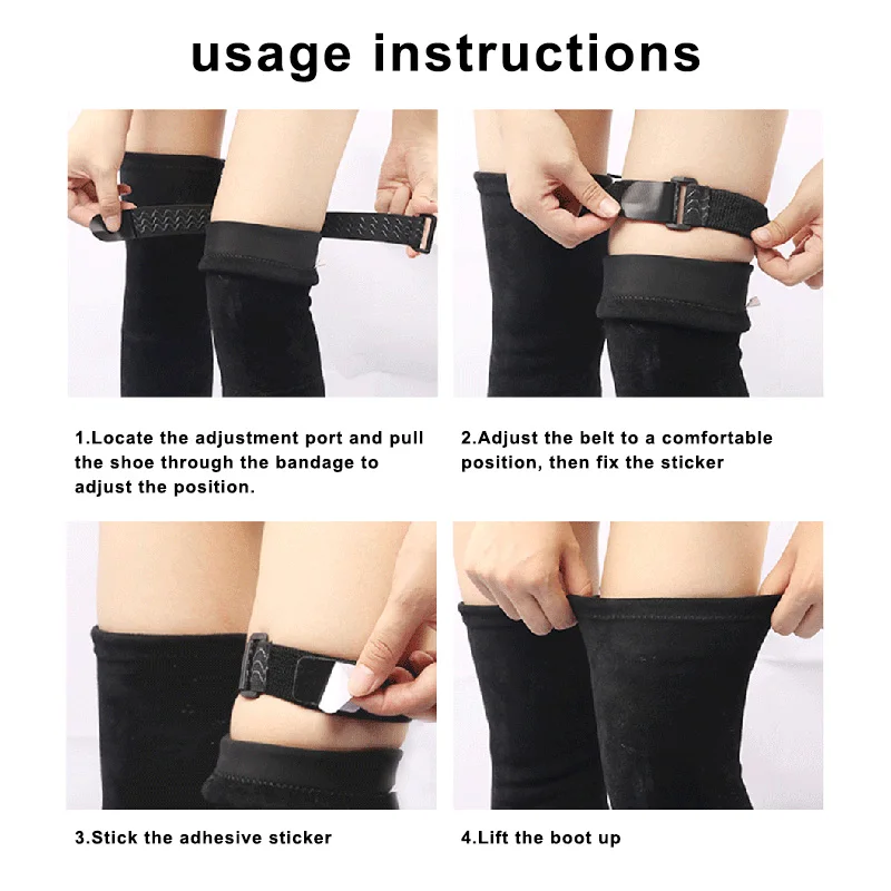 Non-slip Tape Adhesive Straps Set for High Boots Anti Slip Anti Dropping Belt XIN-Shipping