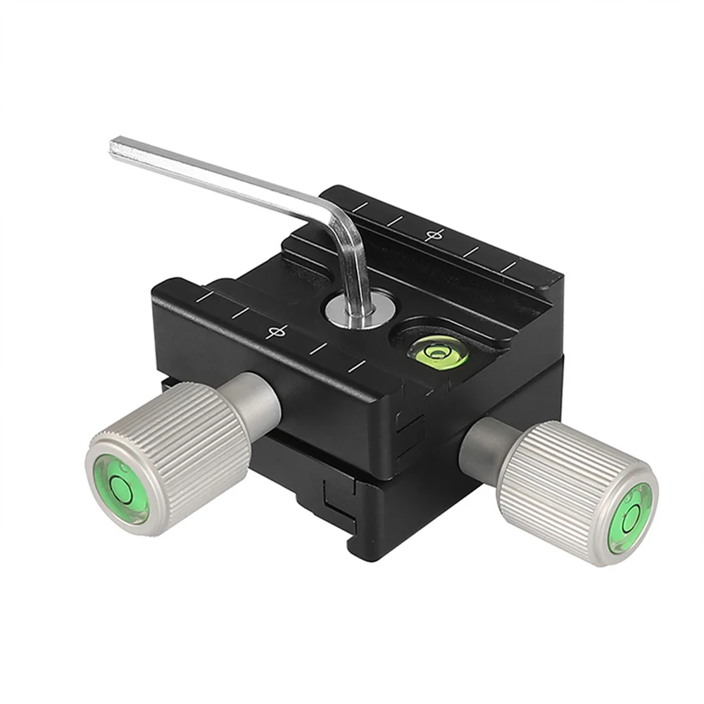 CAMVATE Arca Swiss Standard 50mm morsetto a sgancio rapido a doppia faccia (larghezza piastra 38mm) con livelli di bolla integrati per treppiede nuovo