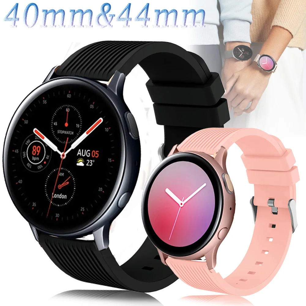 Ремешок 20 мм для наручных часов Samsung Galaxy Watch Active, спортивный Браслет Для Xiaomi Huami Amazfit Bip, Молодежные Аксессуары для браслета
