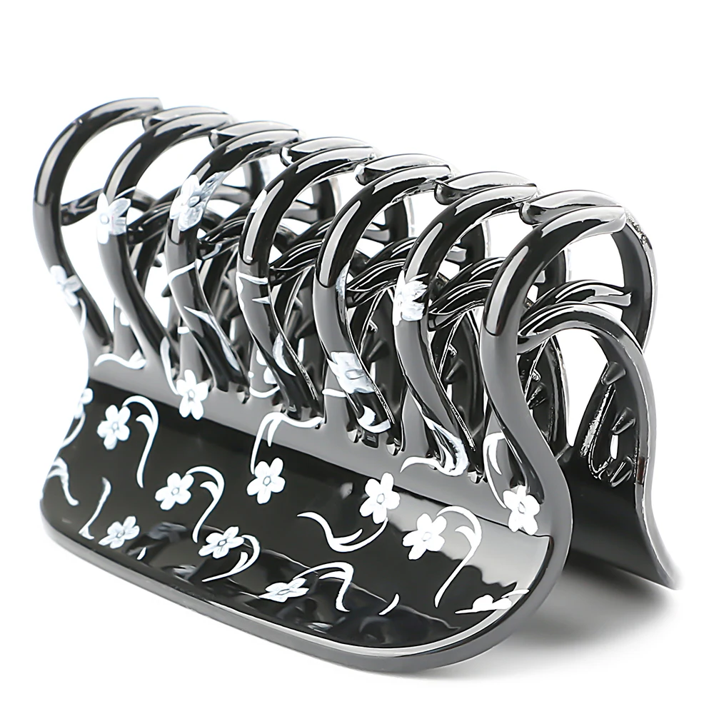 Jepit Rambut Besar Jepit Rambut Kuncir Kuda Plastik Klem Rambut Jepit Rambut Wanita Jepit Rambut Kepiting Cetak Elegan Aksesori Rambut Rias