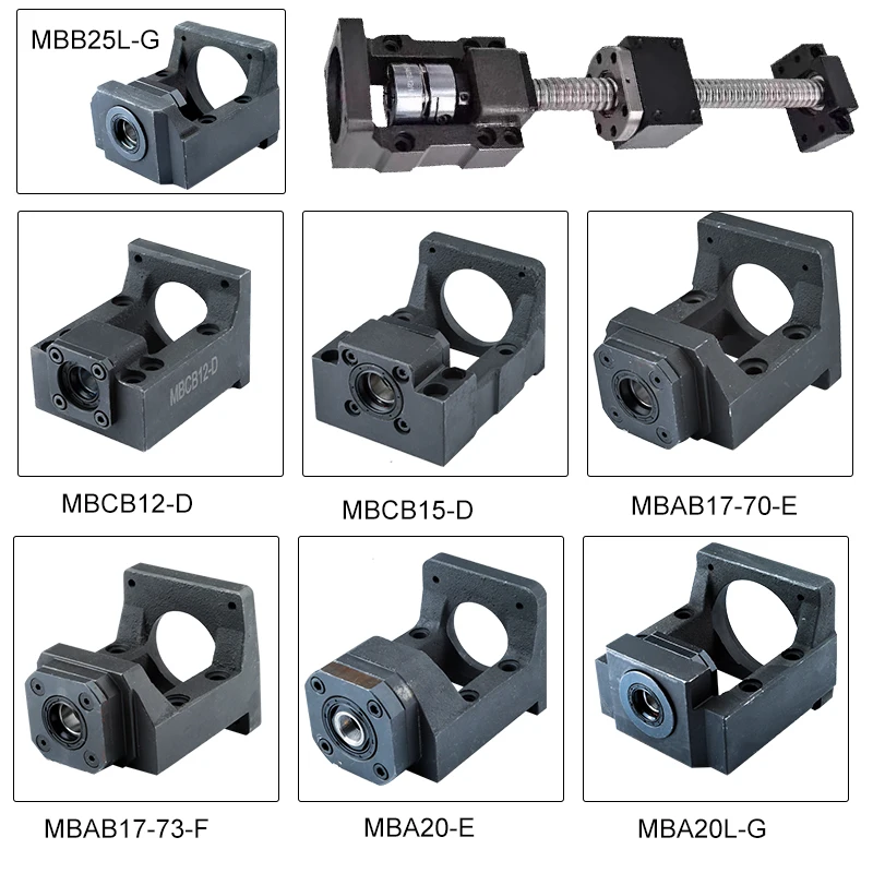 Engraving Machine Z Axis Support Seat 60 Servo Motor Seat Drive Ball Screw Bearing Seat Sliding Table Module Motor Fixed Base