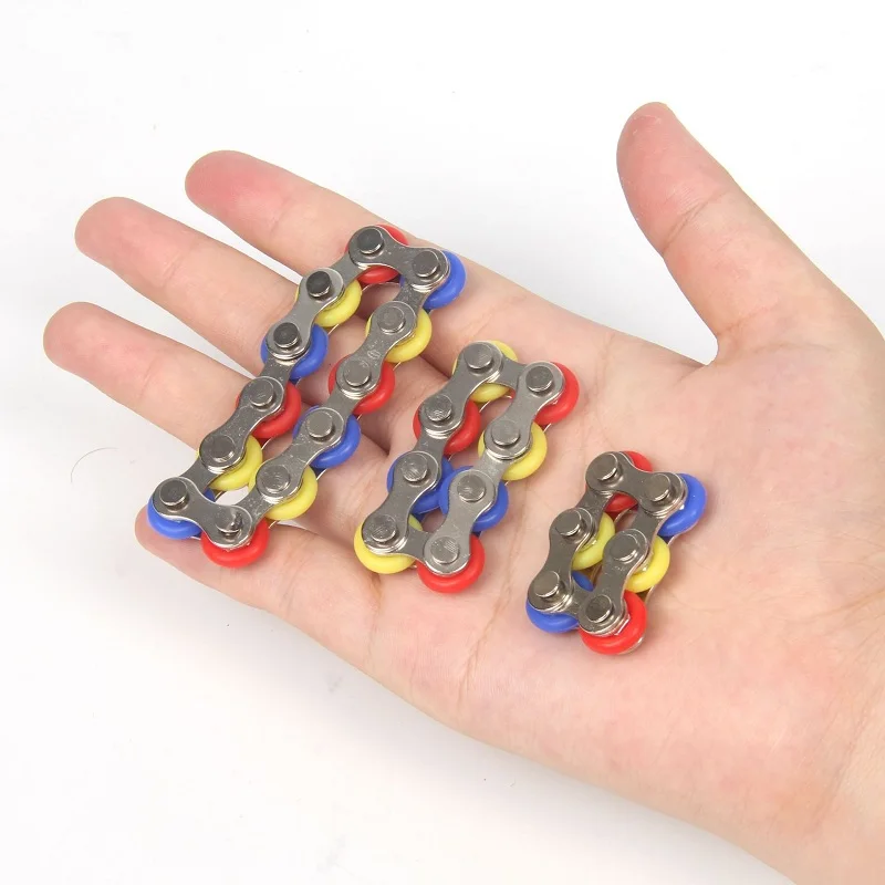 Kette Fahrrad Fingers pitze Dekompressor rollende Neuheit sensorische Dekompression Kinder Erwachsenen Finger Spielzeug Autismo Stress Angst Zappeln