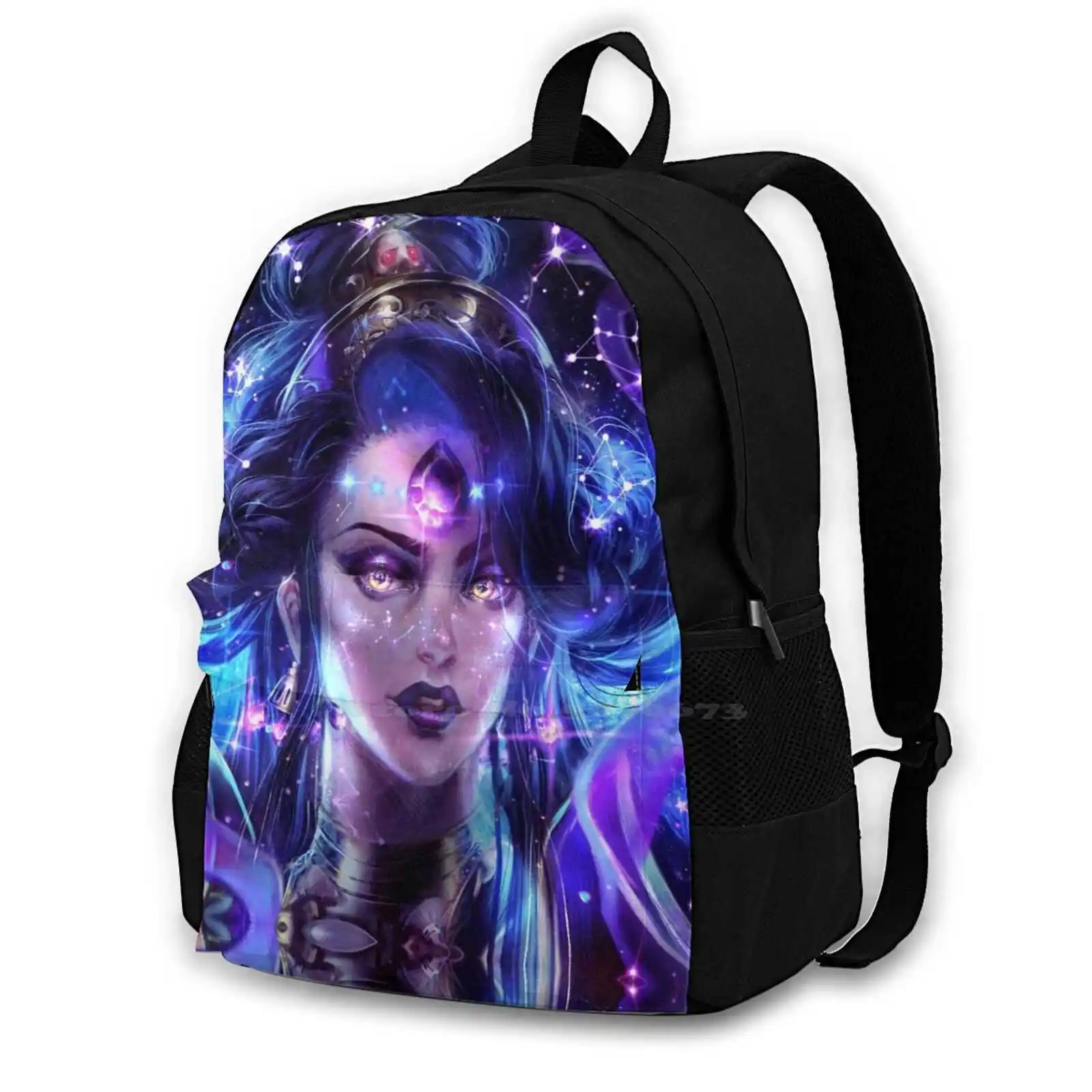 

Школьные ранцы, дорожный рюкзак для ноутбука, видеоигра богини гады, синяя фэнтезийная игра гады