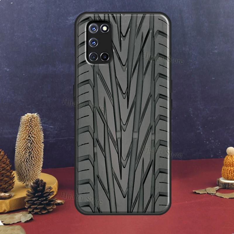 Tire Tread Tyre Track Case For OPPO A15 A91 A83 A3S A5S A1K A52 A72 A5 A9 A31 A53 2020 Find X3 Pro F5 F7 Cover