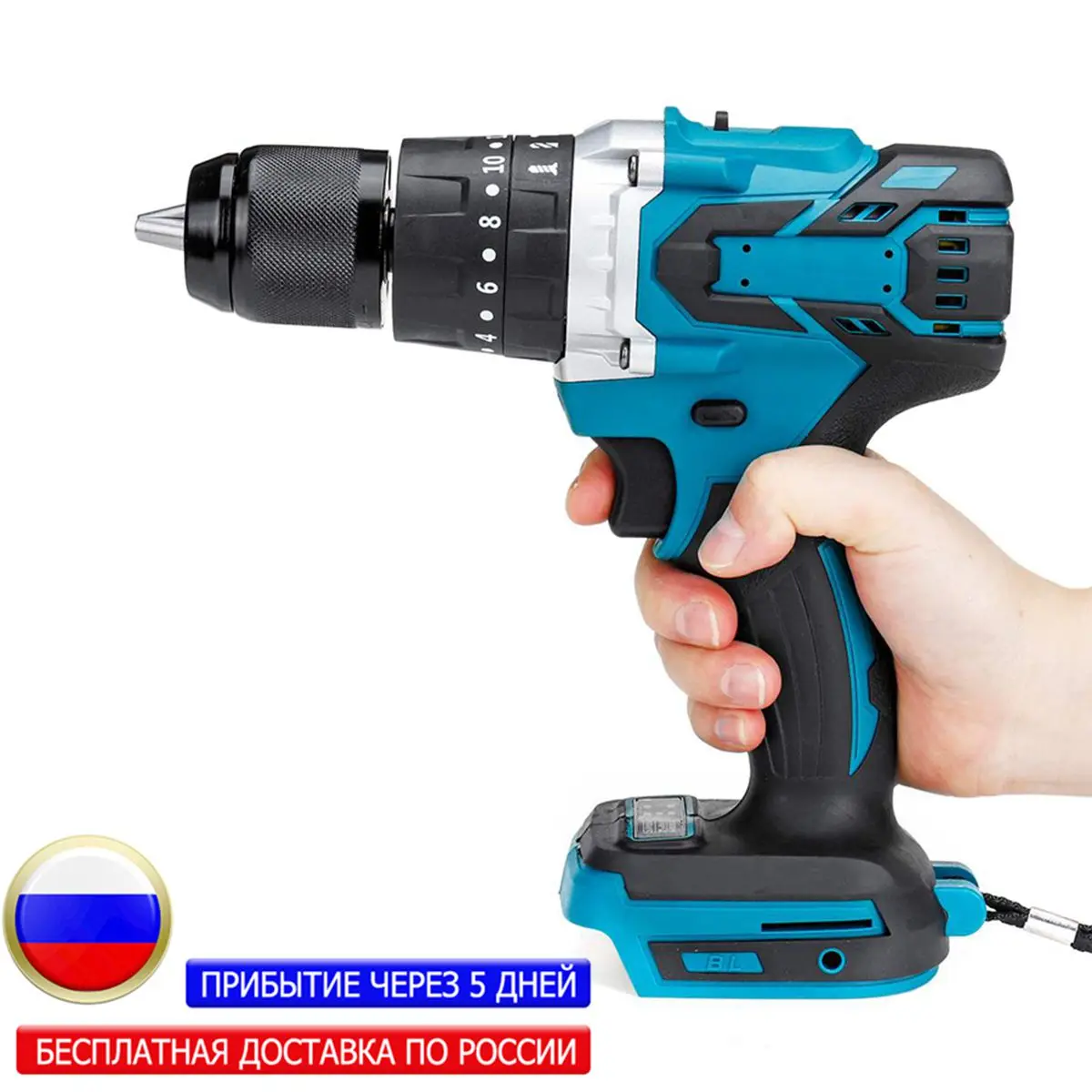 3 in 1 Brushless Electric Hammer Drill Electric Screwdriver 13mm 20+3 Torque Cordless Impact Drill for Makita Battery 18V