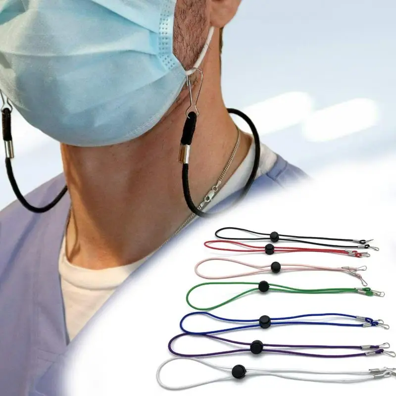 Adjustable Comfortable Neck Strap Face Mask Extender Rope Multifunctional Glasses Windproof Hat Rope Lanyards Ear Savers Strap